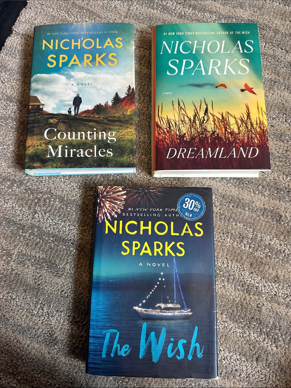 Set of 3 Nicholas Sparks Novels